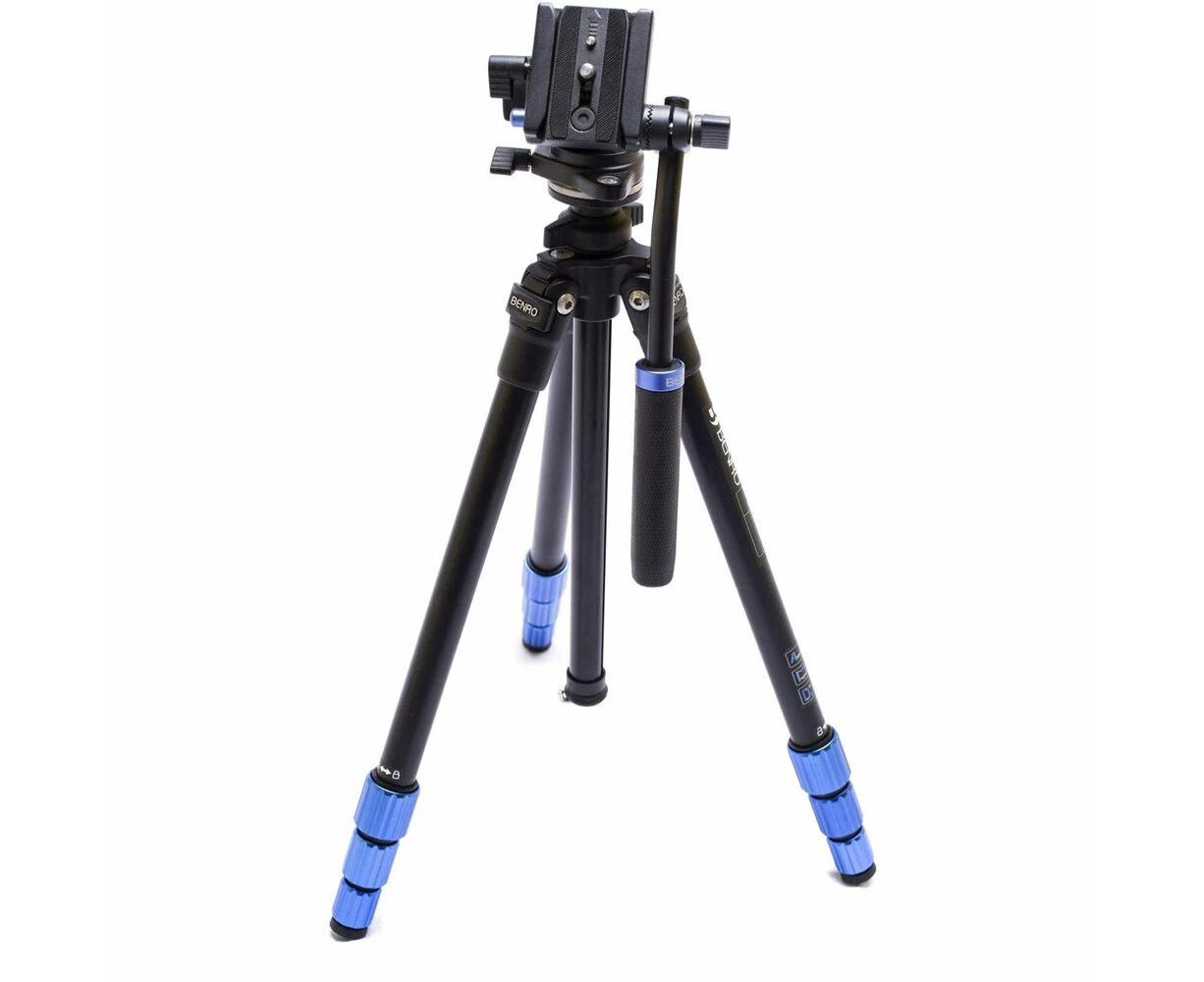 Benro Slim Aluminium Compact Video Travel Folding Tripod Kit 145cm Twist Lock