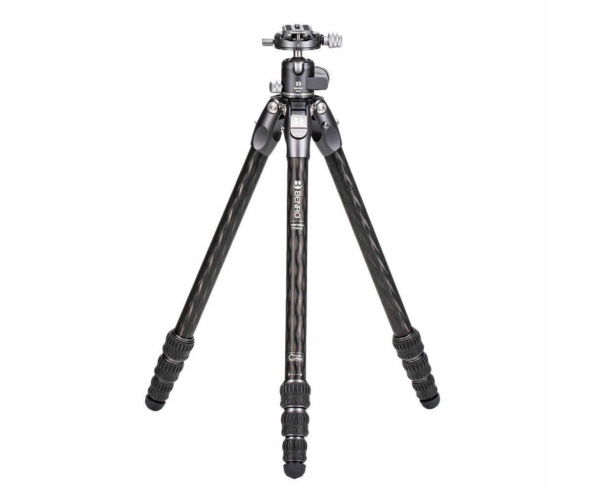 Benro Tortoise 14C Carbon Fibre 4 Section Photo Tripod GX25 Ball Head 122cm