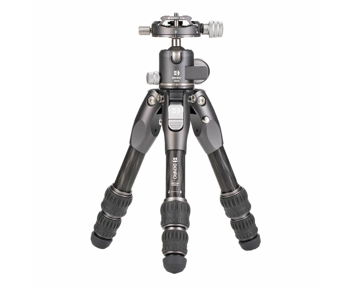 Benro Tortoise 03C Carbon Fibre 4 Section Photo Tripod GX25 Ball Head 40cm