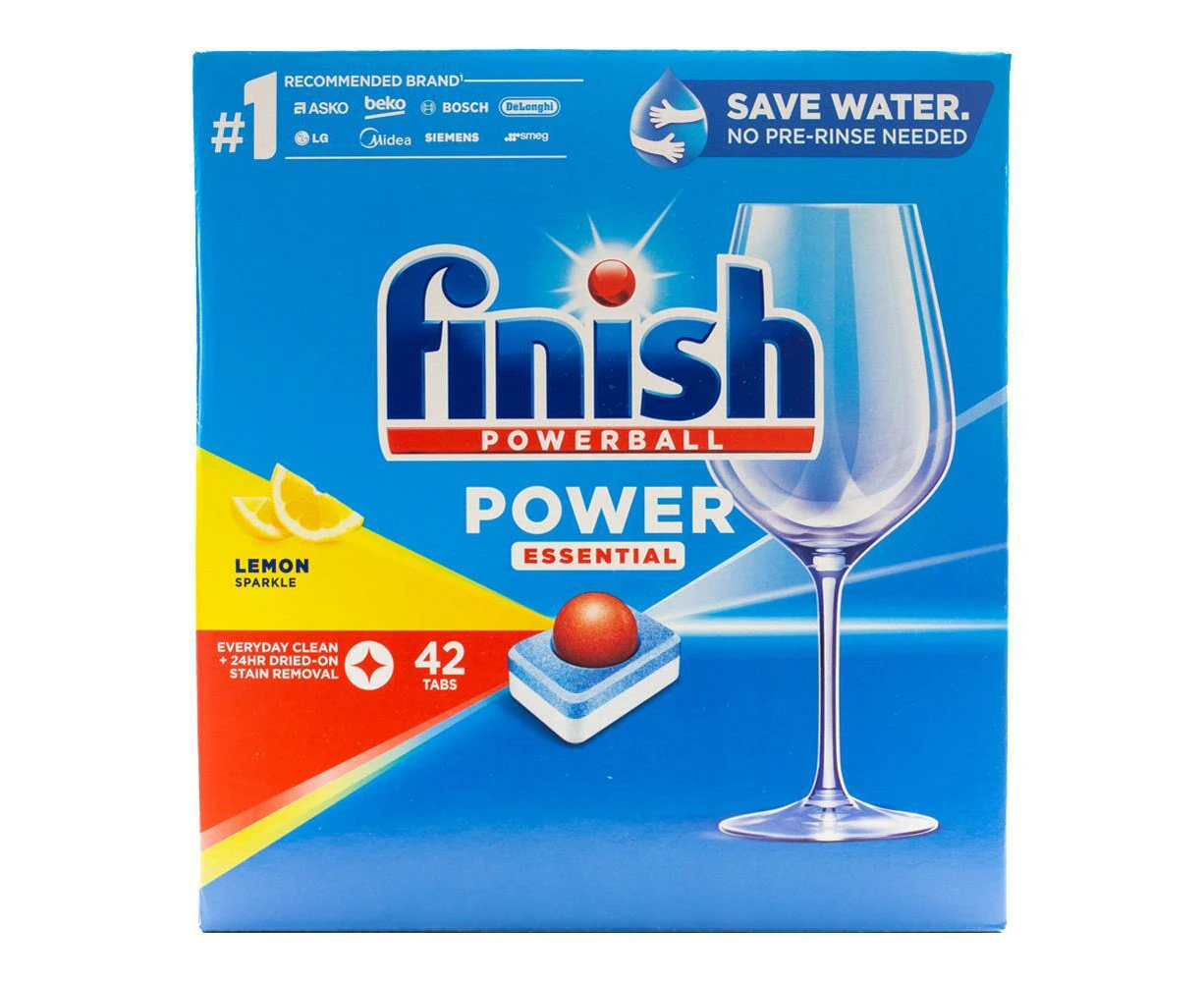 42pc Finish Scented Dishwasher Tablets/Capsules w/ Powerball Lemon Sparkle