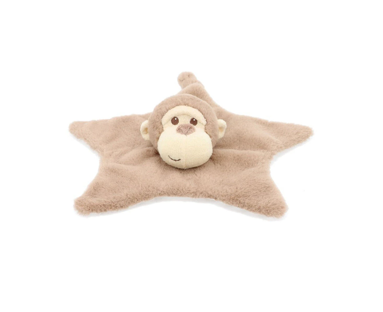 Keeleco Baby 32cm Monkey Blanket Animal Stuffed Plush Kids Cuddle Toy Beige 0m+