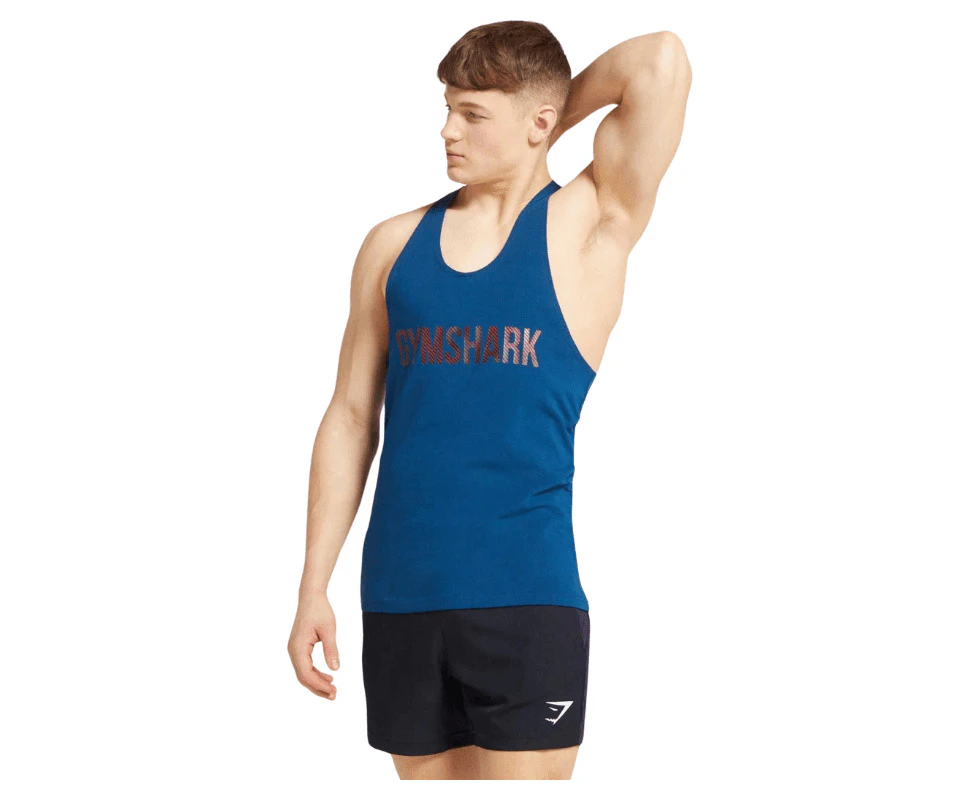 Gymshark Men's Apex Stringer Singlet - Petrol Blue