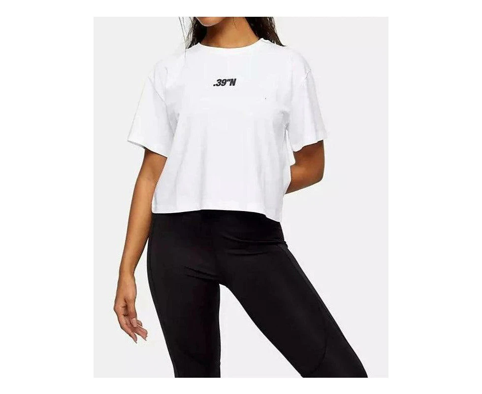 Topshop Women's Active Jolie Crop Tee - White