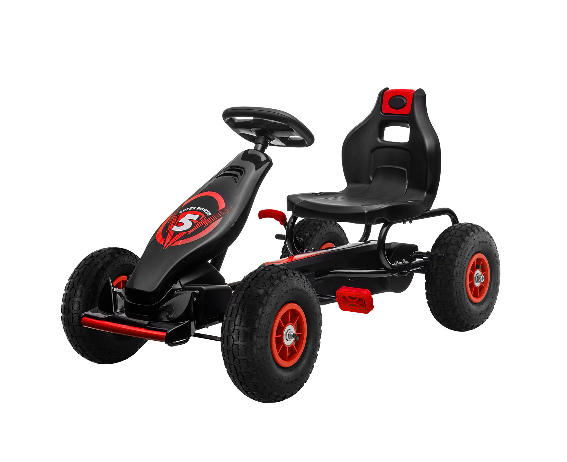 Kahuna G18 Kids Ride On Pedal Powered Go Kart Racing Style - Red