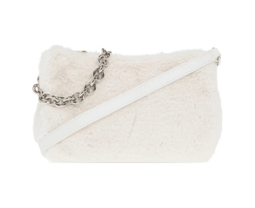 Furla Moon Fluffy Small Shoulder Bag - Cream