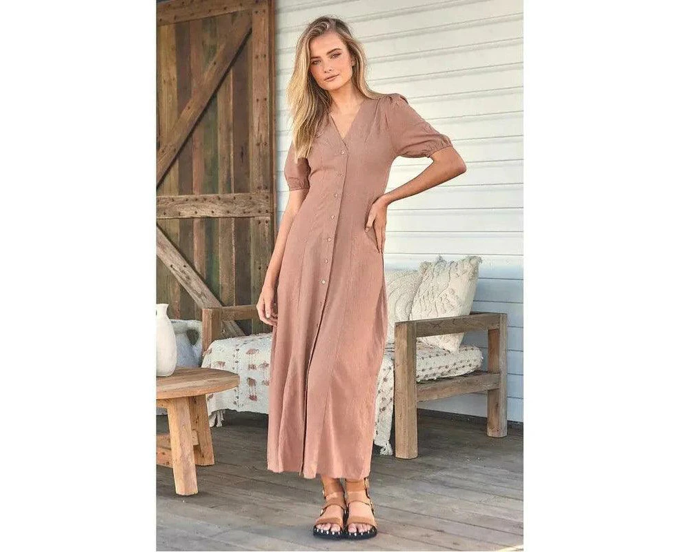 JAASE Cocoa Print Sunkissed Maxi Dress