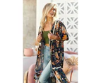 JAASE California Poppy Print Louisiana Kimono