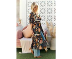 JAASE California Poppy Print Louisiana Kimono