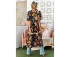 JAASE California Poppy Print Louisiana Kimono