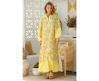 JAASE Yellow Brighton Print Finn Maxi Dress