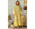 JAASE Yellow Brighton Print Finn Maxi Dress