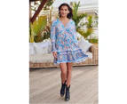 JAASE Keilani Print Mini Day Dress