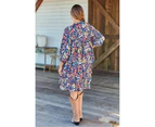 JAASE Carnation Print French Mini Dress