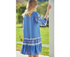 JAASE PLUS Eshana Blue Print Payson Mini Dress