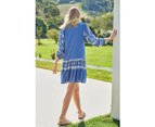 JAASE PLUS Eshana Blue Print Payson Mini Dress