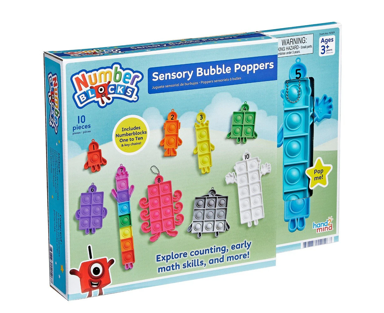 Numberblocks Sensory Bubble Poppers One to Ten 10pc Set