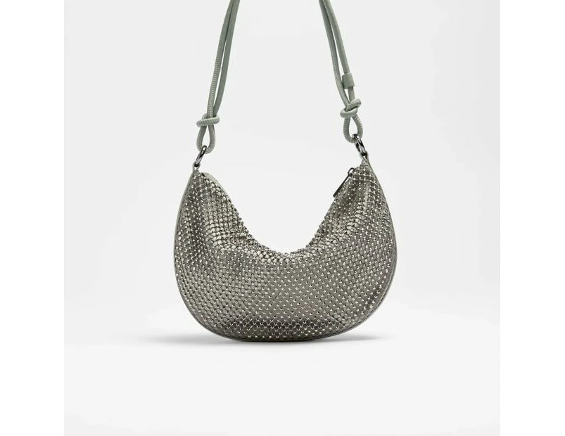 Target Crescent Sparkle Shoulder Bag