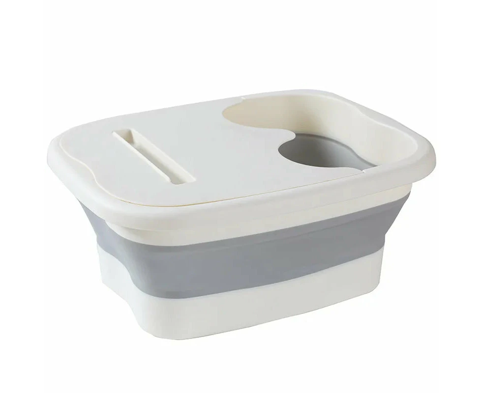 Hansona Space-Saving Foot Spa Foldable Footbath Tub Massage Bucket