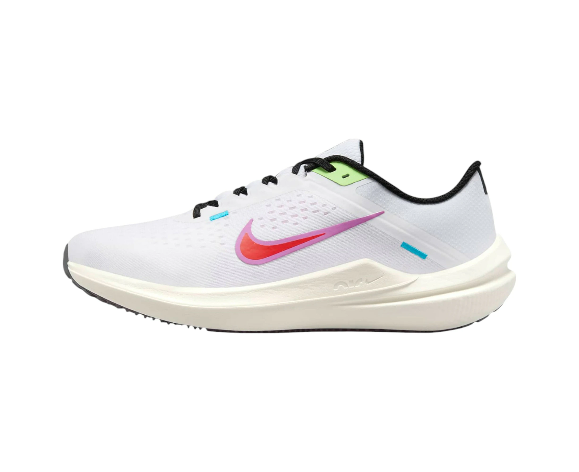 Mens Nike Air Winflo 10 Se White Multi Coloured Athletic Running Shoes