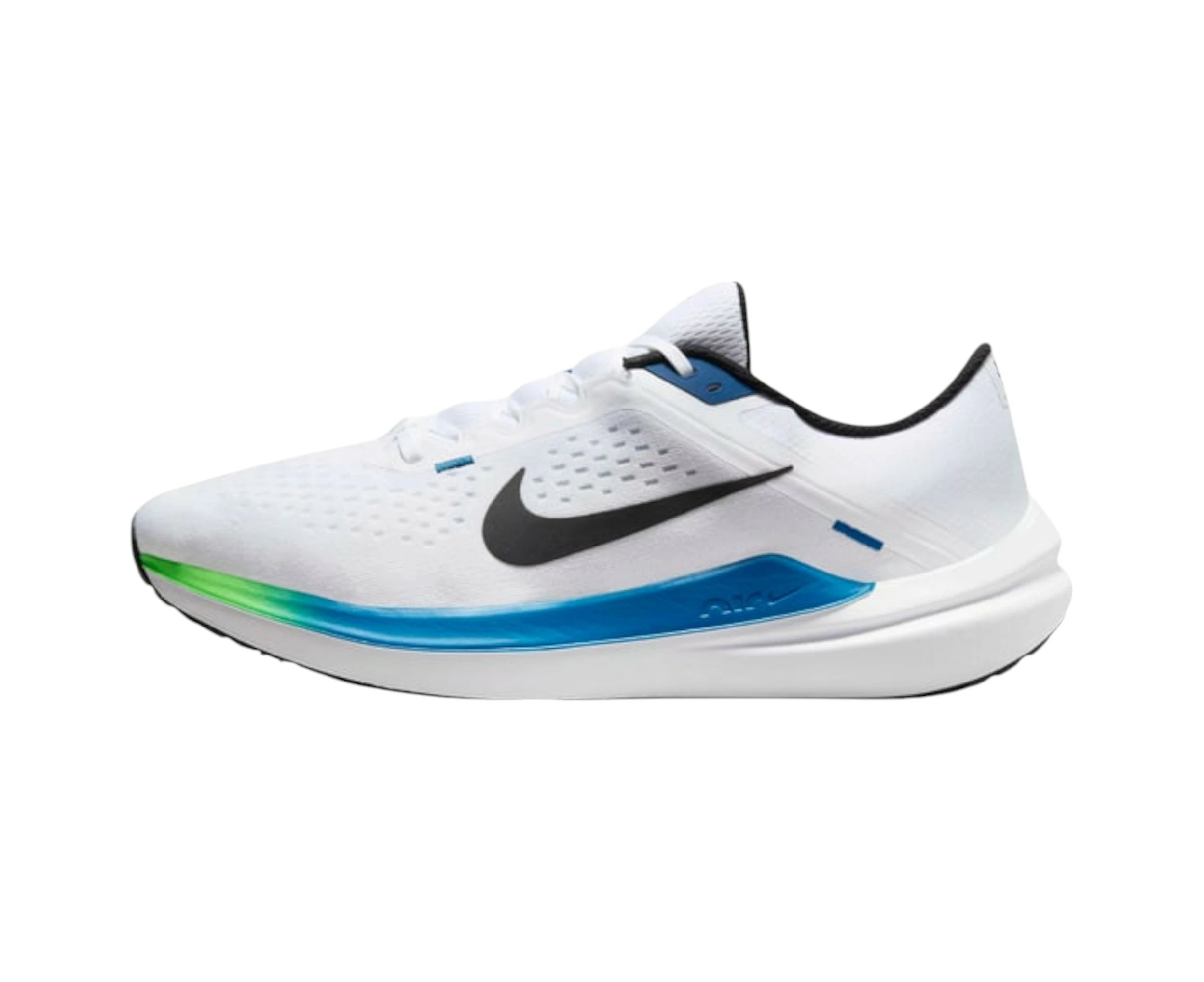 Mens Nike Air Winflo 10 White/ Blue Athletic Running Shoes