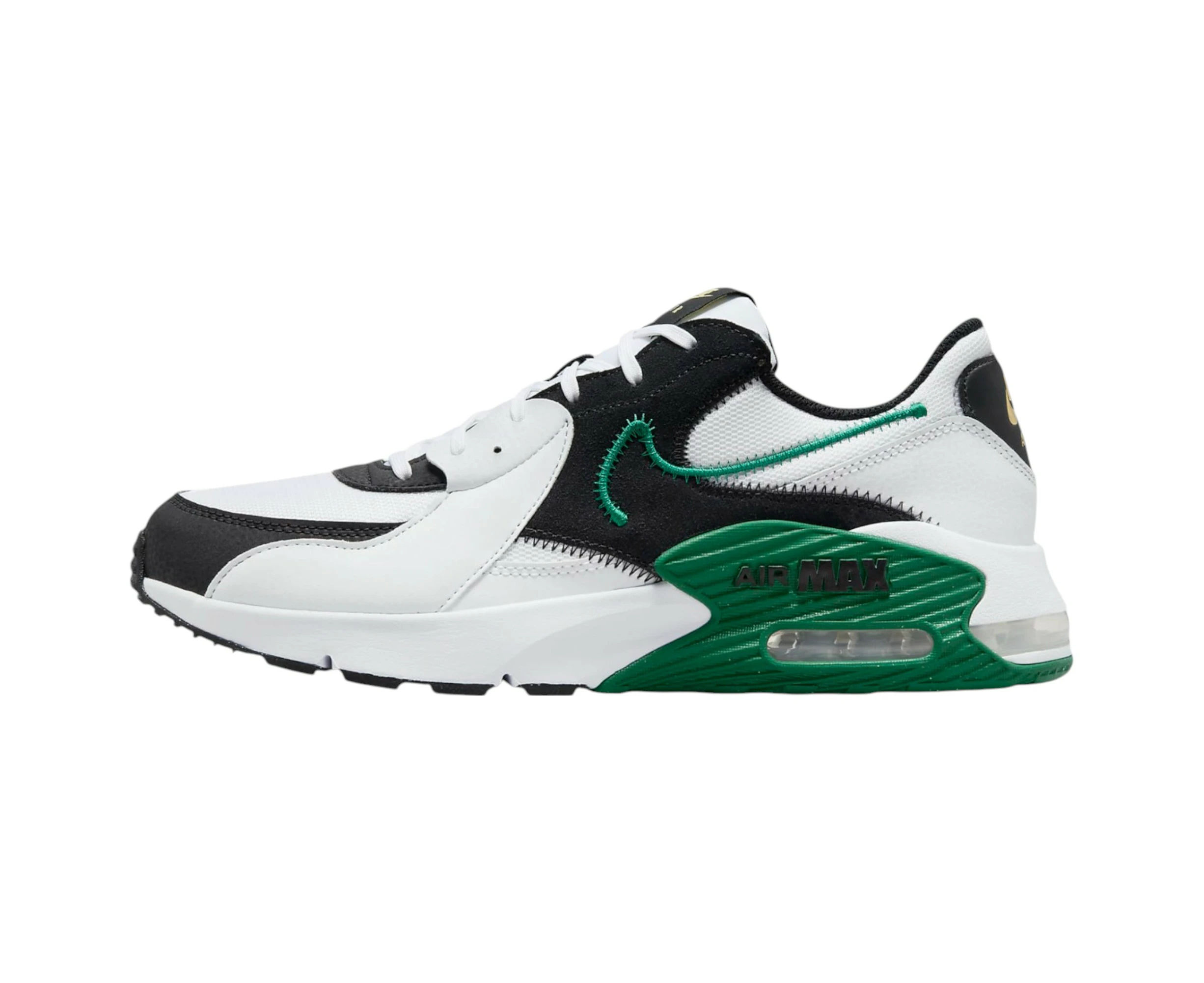 Mens Nike Air Max Excee White/ Black/ Green Athletic Shoes