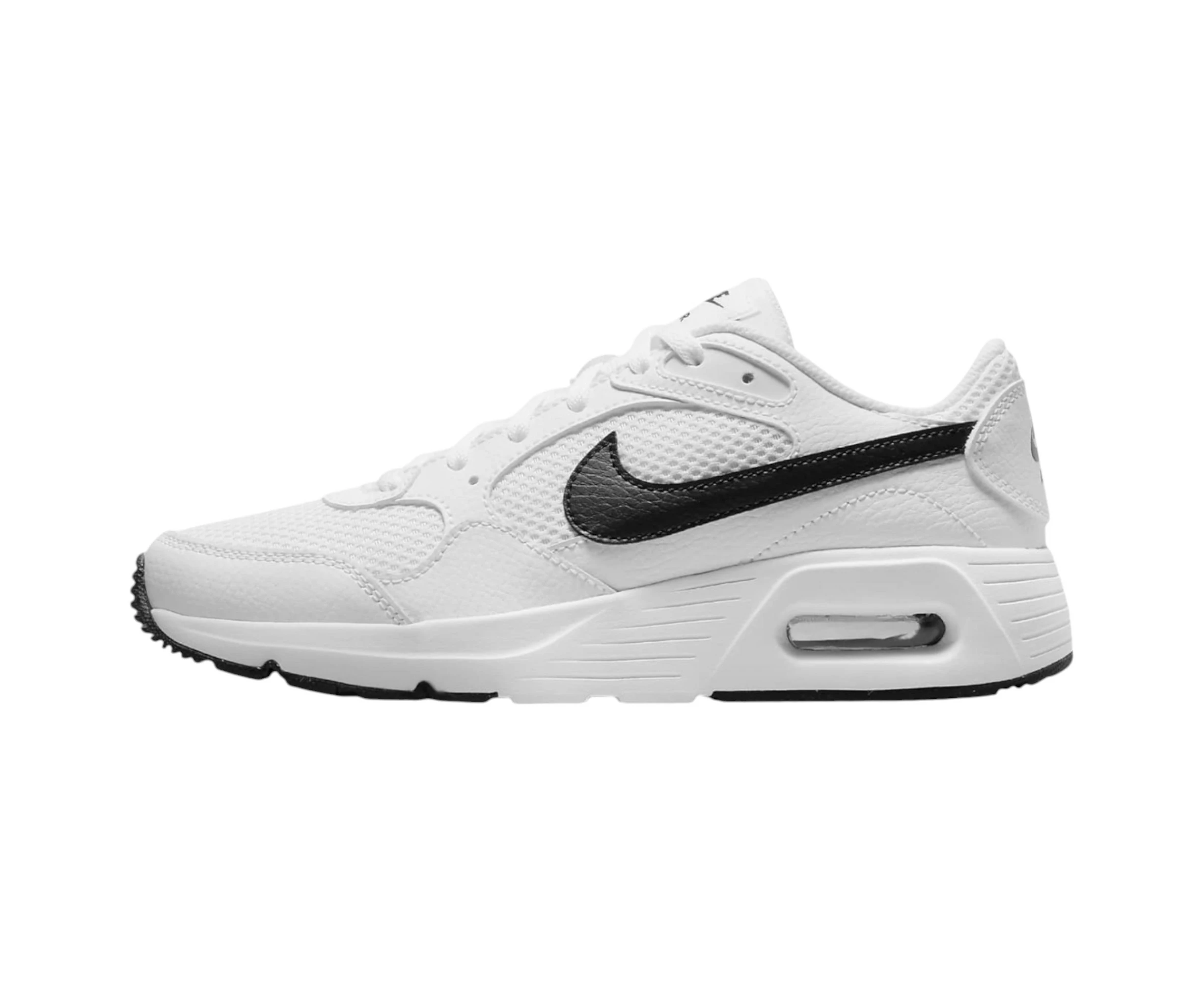 Boys Unisex Kids Nike Air Max Sc White/ Black Athletic Shoes