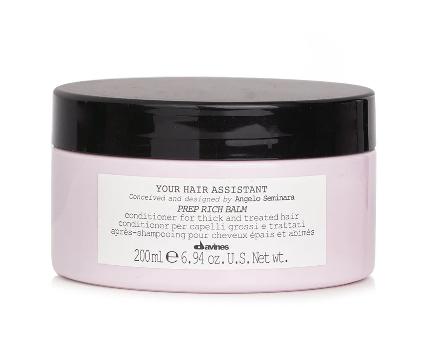 Davines Your Hair Assistant Prep Rich Balm Conditioner (For Thick and Treated Hair) 200ml/6.94oz