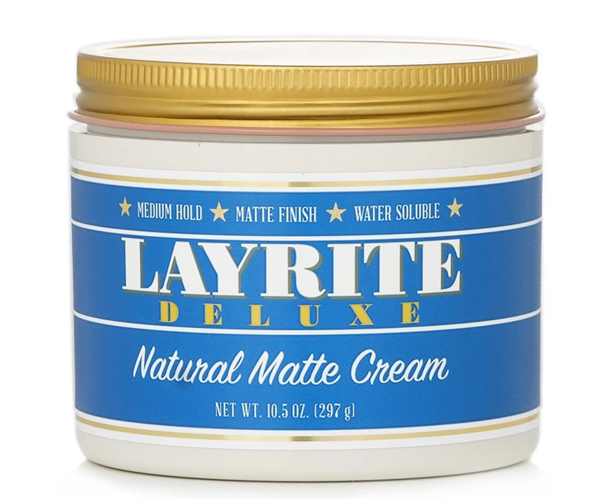 Layrite Natural Matte Cream (Medium Hold, Matte Finish, Water Soluble) 297g/10.5oz