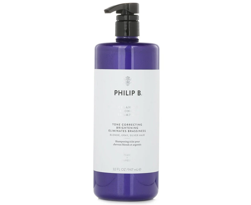 Philip B Icelandic Blonde Shampoo (Tone Correcting Brightening Eliminates Brassiness  Blonde, Gray, Silver H 947ml/32oz