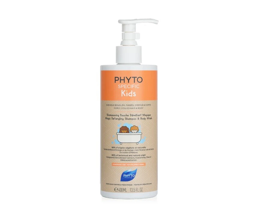 Phyto Phyto Specific Kids Magic Detangling Shampoo & Body Wash  Curly, Coiled Hair & Body (For Children 3 Years+) 400ml/13.5oz