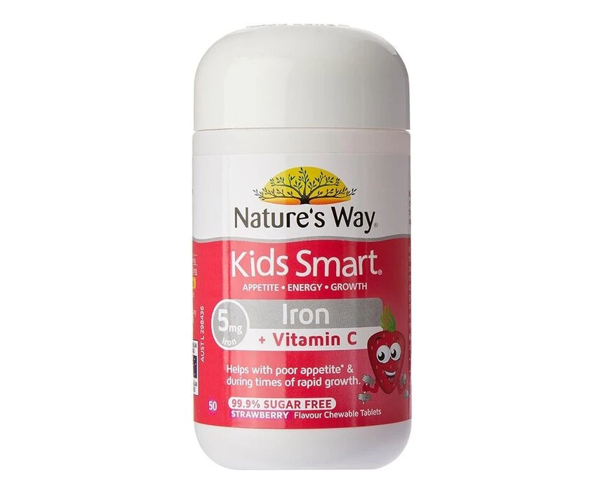 NATURE'S WAY Kids Smart Iron And Vitamin C Chewable 50 capsules