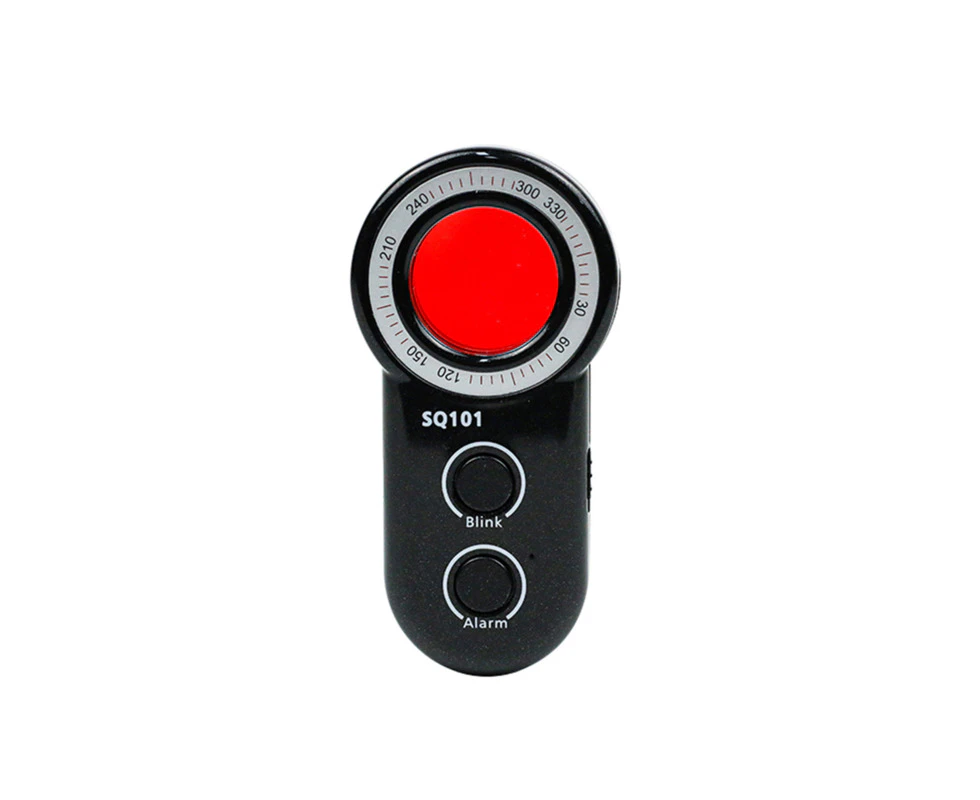 Mini Anti Spy Detector USB Rechargeable Spy Camera Finder Vibration Alarm Camera Detector with 8 Infrared LEDs Vibration Alarm for Car Hotel Trip Travel