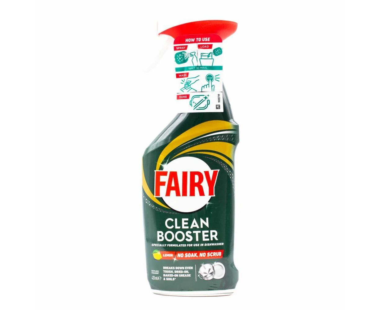 Fairy Dish Spray Clean Booster No Soak No Scrub Lemon 420mL