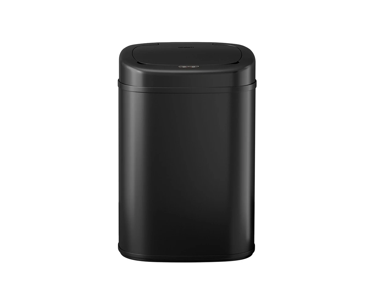 82L Automatic Motion Sensor Trash Can Hands Free Soft Close Black 4xAA Battery