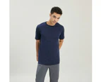 Kathmandu Men's 100% Merino T-shirt - Midnight Navy Marle