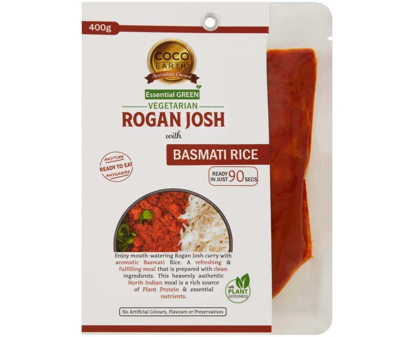 Coco Earth Rogan Josh & Rice, 400 g