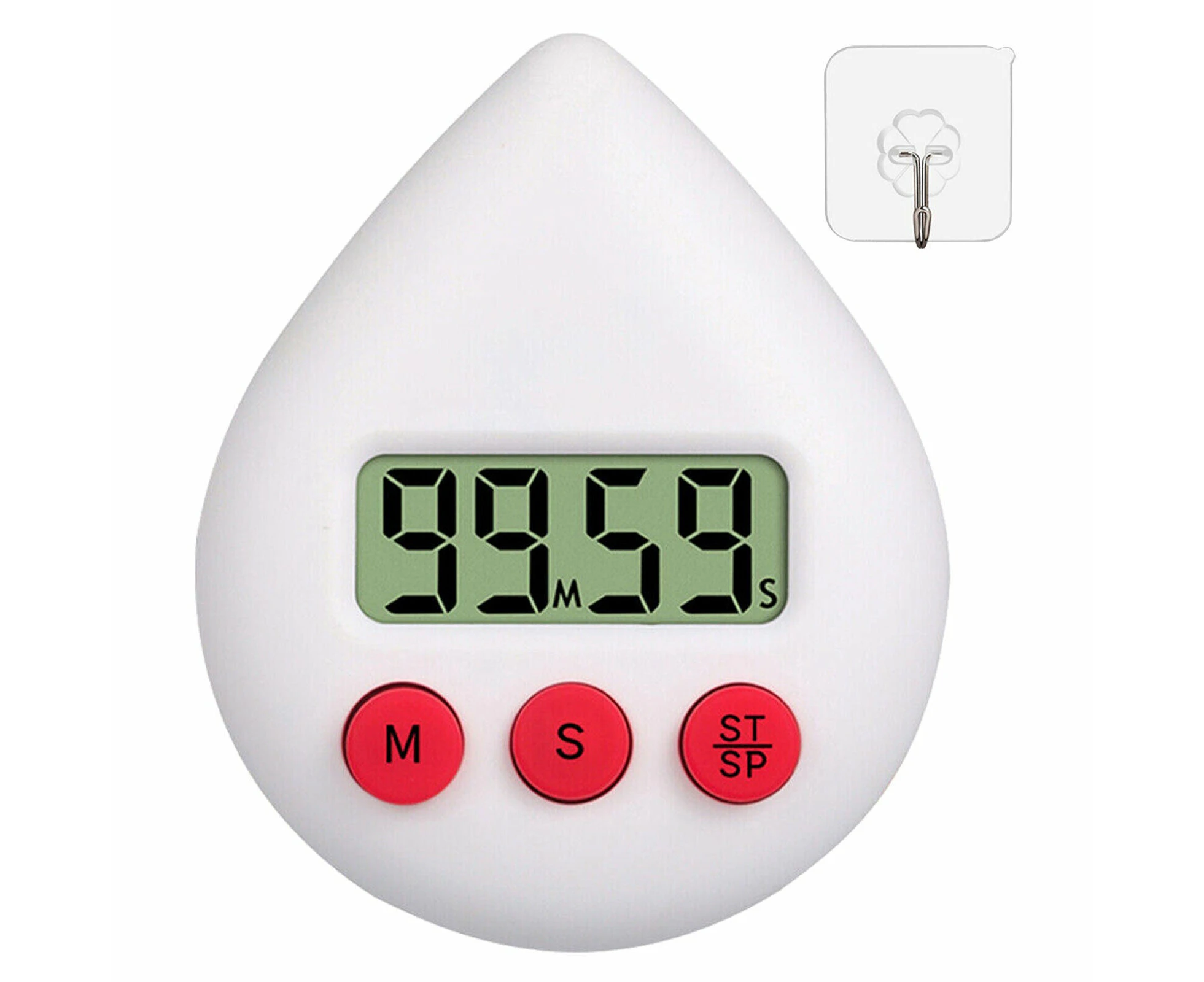 Digital Shower Timer Energy Saver Digital Timer - White