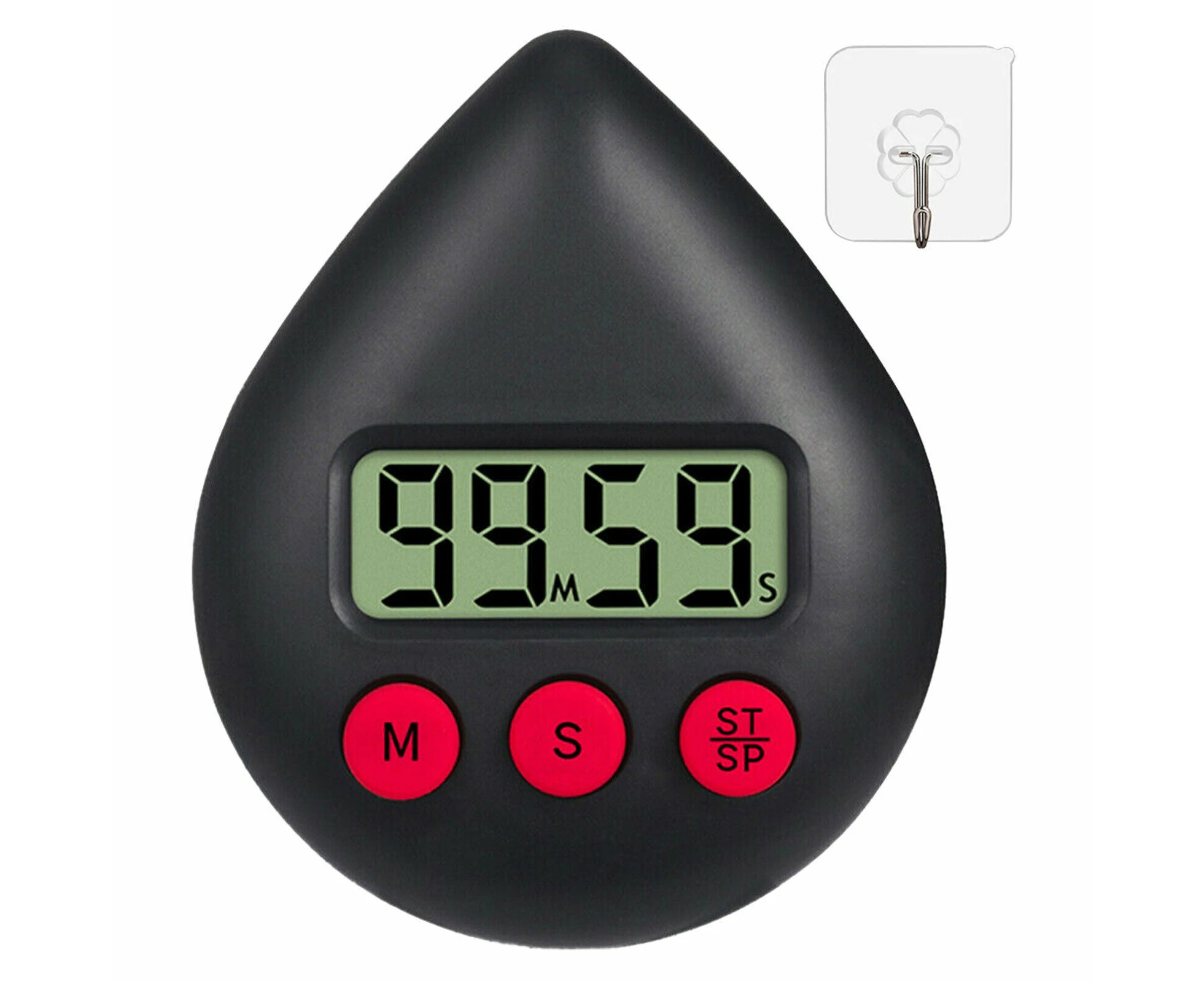 Digital Shower Timer Energy Saver Digital Timer - Black