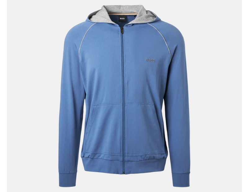 Hugo Boss Men's Mix & Match Full-Zip Hooded Jacket - Blue