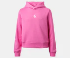 Calvin Klein Jeans Youth Girls' Logo Boxy Hoodie - Pink Armour