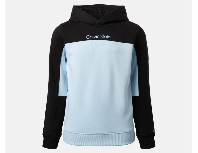 Calvin Klein Jeans Youth Boys' Terry Colourblock Hoodie - Keepsake Blue