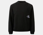 Calvin Klein Jeans Youth Girls' Monogram Off Placed Sweatshirt - Black