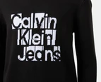 Calvin Klein Jeans Youth Boys' Grid Graphic Sweater - Black