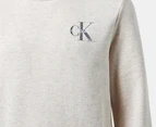 Calvin Klein Jeans Youth Monogram Crewneck Sweatshirt - Vanilla Heather