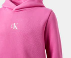 Calvin Klein Jeans Youth Girls' Logo Boxy Hoodie - Pink Armour