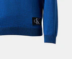 Calvin Klein Jeans Youth Boys' Two Toned Badge Sweater - Kettle Blue