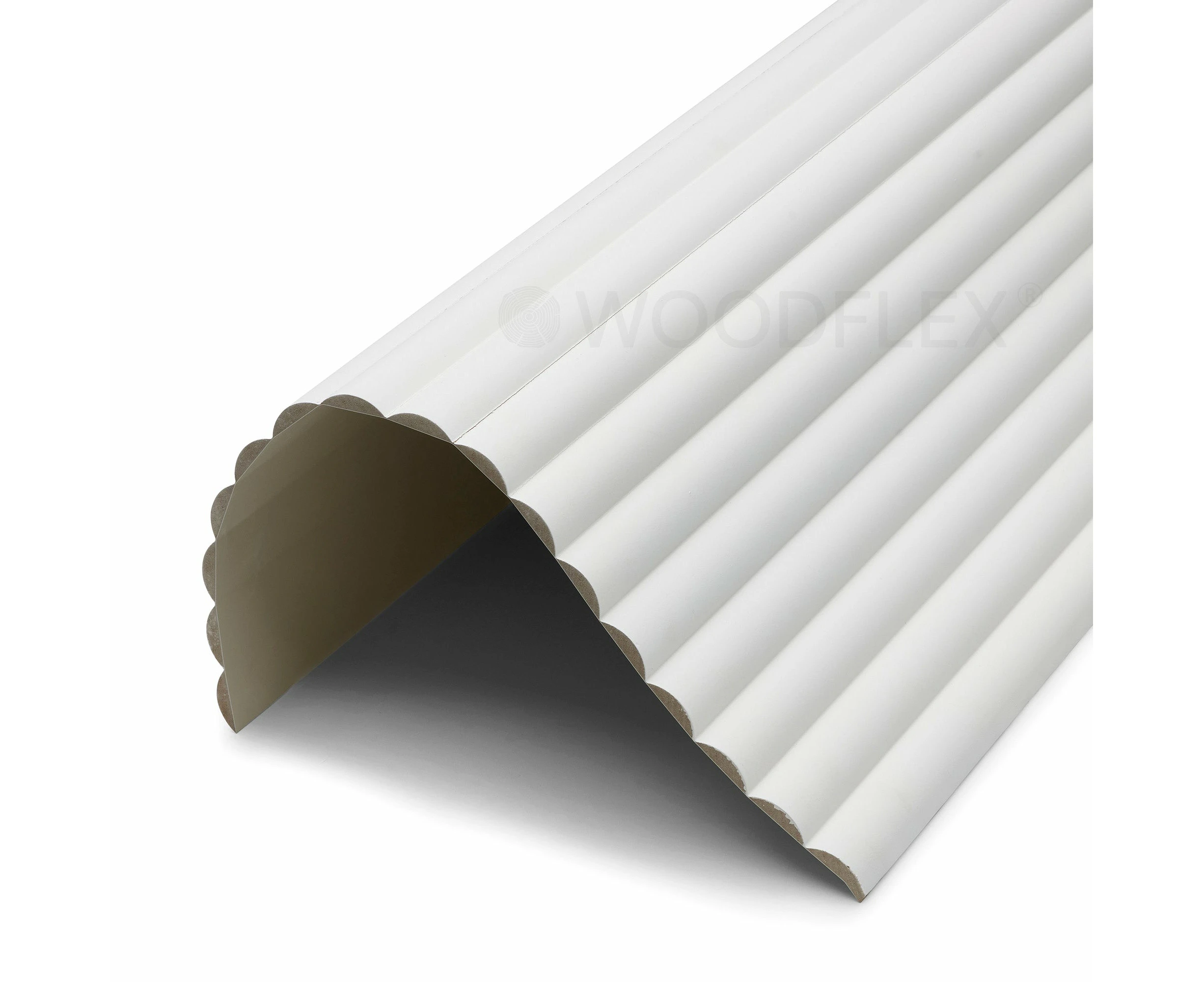 WOODFLEX WHITE PRIMED FLEXIBLE - HALF ROUND 37 - 2700mm x 600mm