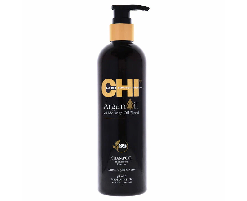 CHI Argan Oil Plus Moringa Oil Blend Shampoo by CHI for Unisex - 11.5 oz Shampoo