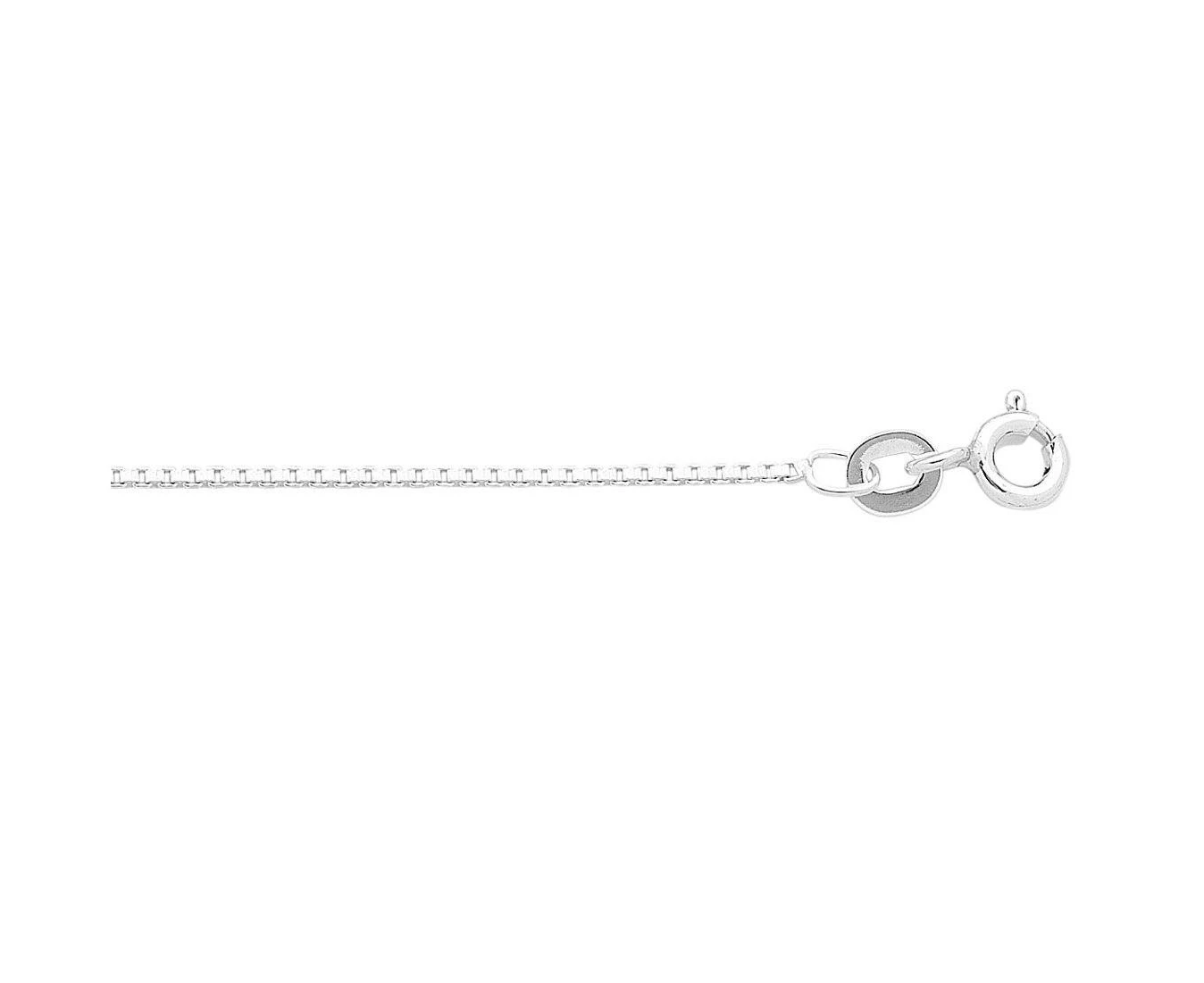 Bevilles Box Chain Necklace Sterling Silver 40cm