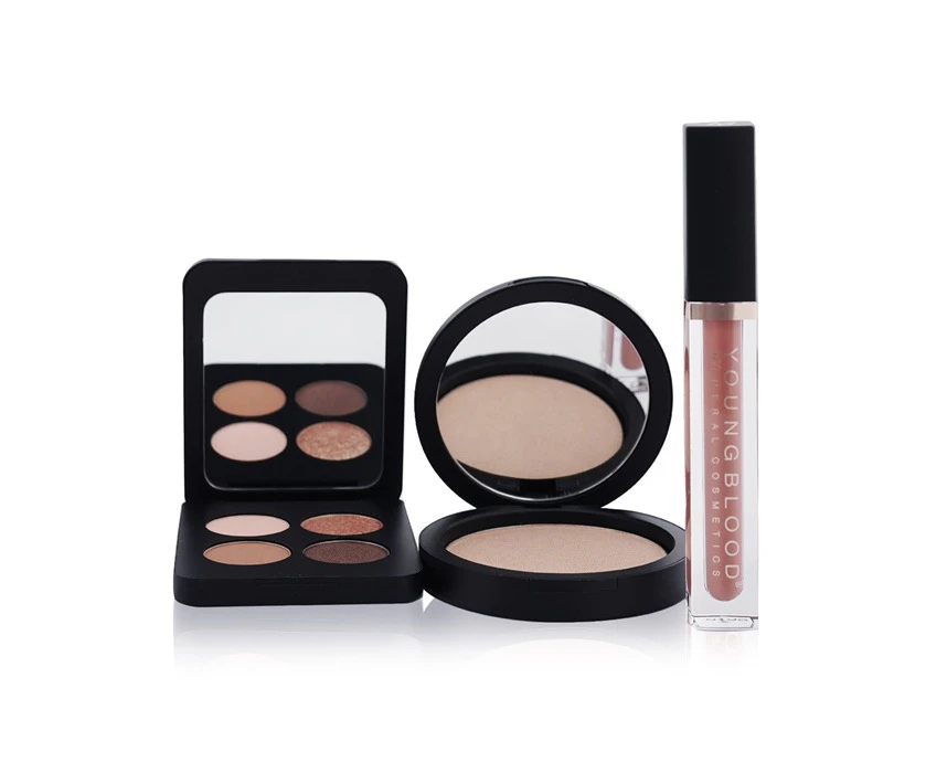 Youngblood Sweet Talk The Perfect Spring Glow Palette (1x Hydrating Lip Creme, 1x Highlighter, 1x Eyeshadow Quad) 3pcs